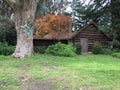 For a real look at the past, Pioneer Log Cabin, 1. Royalty Free Stock Photo