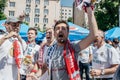 Real Madrid Football fans, UEFA Champions League Final, Olimpiyskiy National Sports Complex Stadium, Kiev, UA, 26 May Royalty Free Stock Photo