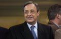 Real Madrid president Florentino Perez in the stands before the match Royalty Free Stock Photo