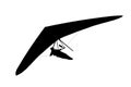 Real modern hang glider wing silhouette