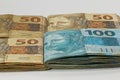 100 Real Money Notes from Brazil