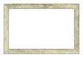 Real natural old  wood  frame or photo frame isolated on the white background. clipping path Royalty Free Stock Photo