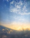 The real natural painting sky when sunset comes Royalty Free Stock Photo
