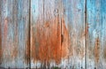 Real Old Wood Texture Vintage Background Painted in Brown and Blue Royalty Free Stock Photo