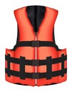 Real orange life vest jacket vector on a white background