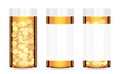 Real orange medical pill bottle with pills inside