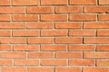 Real orange red brick wall masonry background Royalty Free Stock Photo