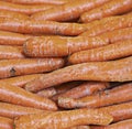 Real organic carrots at stall