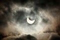 Real Partial solar eclipse Royalty Free Stock Photo