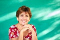 Real People Portrait Happy Mature Hispanic Woman Smiling Royalty Free Stock Photo