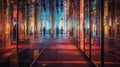 A real photo showing the street view reflected in a mirrored room. It reflects the relationship between the inner and outer world