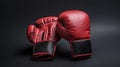 Solid Color Boxing Gloves On Bright Background