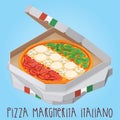 The real Pizza Margherita Italiano. Italian Pizza Margherita.