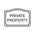 Real property sign linear icon