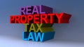 Real property tax law on blue