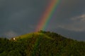 Real rainbow evening Royalty Free Stock Photo