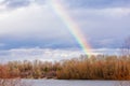 Real Rainbow Over the River