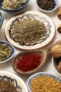 Real saffron and other spices. Royalty Free Stock Photo