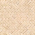 Real Seamless Texture repeating pattern woven bamboo mat board, Bamboo weave. Royalty Free Stock Photo