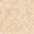 Real Seamless Woven Bamboo Mat Board Texture repeating pattern. Royalty Free Stock Photo