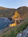 Real setting of the Game of Thrones series located in San Juan de Gaztelugatxe where you can see the original stone path that