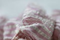 Real shabby fabric torn pink Royalty Free Stock Photo