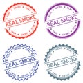 Real smoke badge isolated on white background. Royalty Free Stock Photo