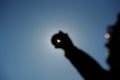 Real Solar Eclipse Seen Through Smoked Glass Royalty Free Stock Photo