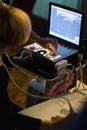 Real Sonography, portable ultrasonic scanning in dark room