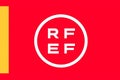 Real Spanish Soccer Federation. RFEF logo. Federation coat of arms. Luis Rubiales.