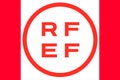 Real Spanish Soccer Federation. RFEF logo. Federation coat of arms. Luis Rubiales.