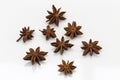 Real star anise in detail isolated