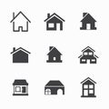 real state, house icons set