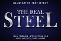 THE REAL STEEL 3d -Editable text effect