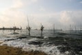 Real Stilt fisherman in Galle, Sri Lanka