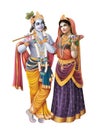 Lord krishna with Radha ji, radha-krishan Royalty Free Stock Photo