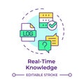 Real-time knowledge multi color concept icon