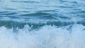 Pebble Beach And Sea Waves. Waves Washing The Pebble Beach. Calm Sea Surface.