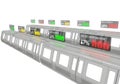 Real time train occupancy indicators show crowd levels for commuters Royalty Free Stock Photo