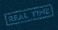 Real time word in digital style. Royalty Free Stock Photo