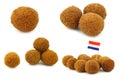 A real traditional Dutch snack called `bitterballen`