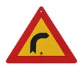 real turn right road sign Royalty Free Stock Photo