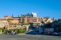 real view of Tbilisi, Georgia. sunny day in the city. real Sakartvelo or Georgia. combination of past and modern