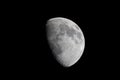 Real View Of Waxing Gibbous Moon Through Telescope