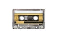 Real vintage audio tape cassette isolated on white background Royalty Free Stock Photo