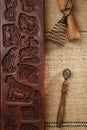 Real vintage unique wooden baking utensils
