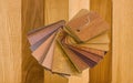 Real wood and laminated samples Royalty Free Stock Photo