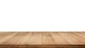 Real wood table top texture on white background. Royalty Free Stock Photo