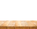 Real wood table top texture on white background