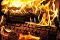 Real Woodburning Fire Royalty Free Stock Photo